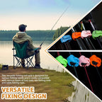New 2-8PCS Portable Fishing Pole Holder Fishing Rod Fixer Wall Mounted Fishing Pole Straps Clip Multifunctional Rod Holder Tools