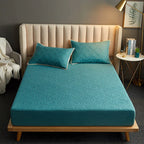 Waterproof Quilted Fitted Mattress Protector Cover Sheet 30cm Deep, Blue/Green/Grey