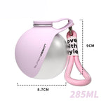 Portable Dog Water Bottle for Small Dogs Leak-Proof & Compact Dog Travel Water Bottle -Stainless Steel Bottle & Silicone Bowl