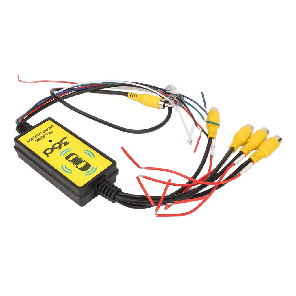 4 Way Backup Camera Video Switcher Easy Installation Intelligent Circuit Detection Video Splitter Switcher 8V‑16V for Trucks