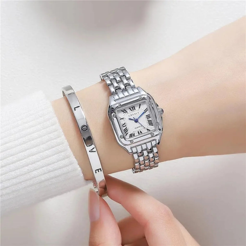 Luxury Rhinestone Women Watches Fashion Square Quartz Wristwatch Simple Ladies Clock Reloj Mujer