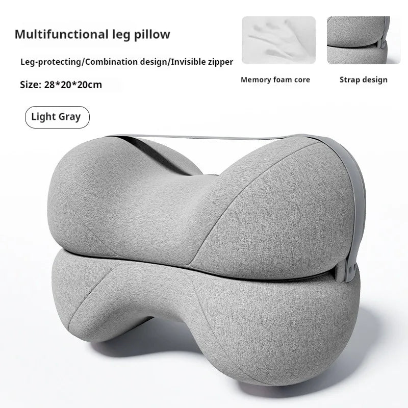 Contoured Knee Pillow for Side Sleepers, Cooling Memory Foam Leg Spacer 1pc 50x30cm