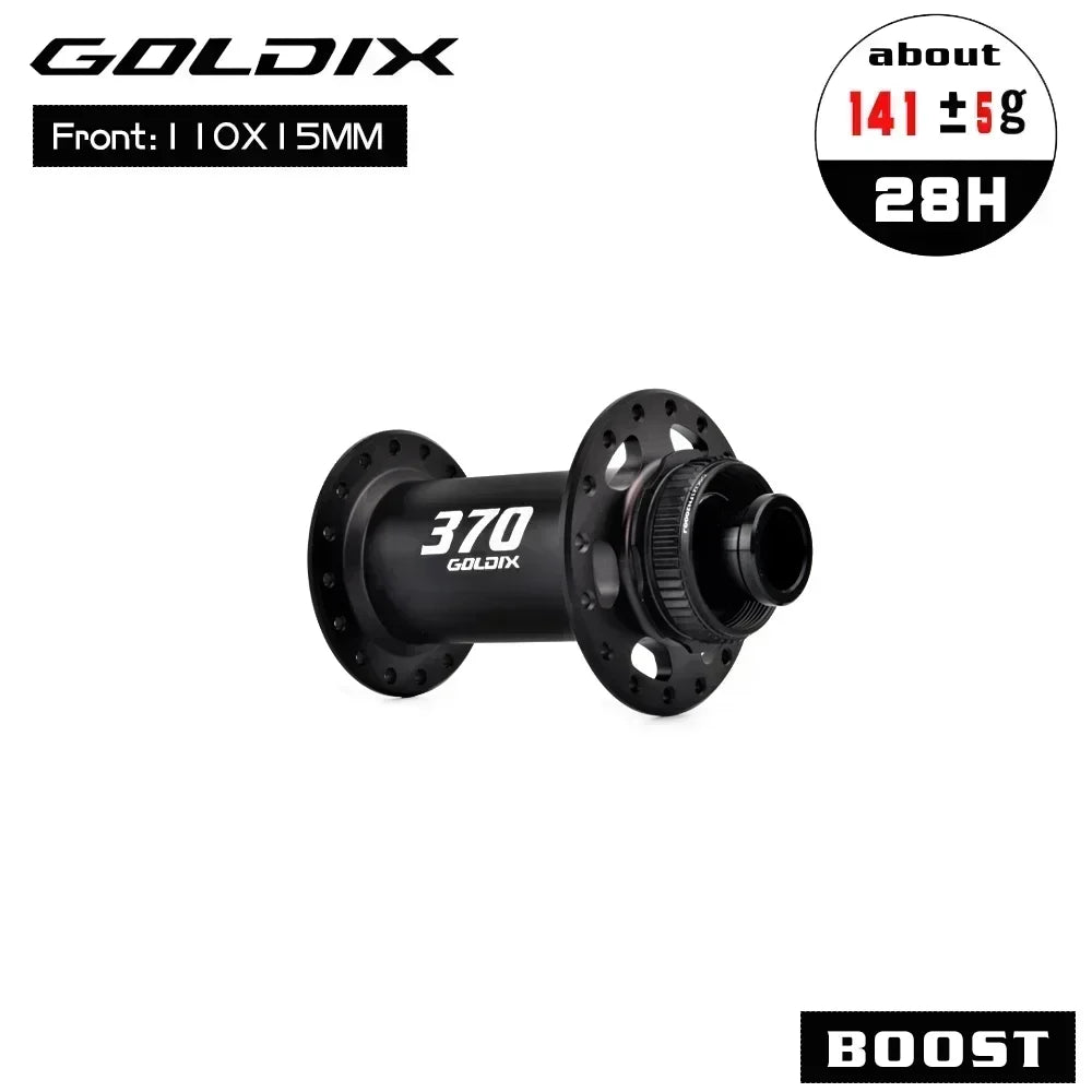 GOLDIX M370 36T Ratchet Bicycle Hubs 28 Hole J-Bend Spoke Center Lock Disc Brake Mountain Bike Hub HG/XD/MS 4pcs Seal Bearing