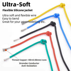 5 Colors 16/18/20/22/24/26/28/30 AWG Stranded Electrical Wire Flexible Silicone Tinned Copper Wires 18 Gauge Hookup Wire Cable