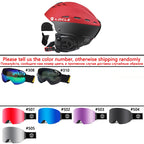 LOCLE Professional Skiing Helmet Men Women Children Ski Helmet Snow Skating Snowboard Snowmobile Skateboard Helmet Size 52-61cm