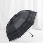 Vintage Lace Parasol Foldable Gothic Lolita Umbrella Lady Rain Anti-uv Protection Umbrella Dome Props Parasol Umbrella Lady