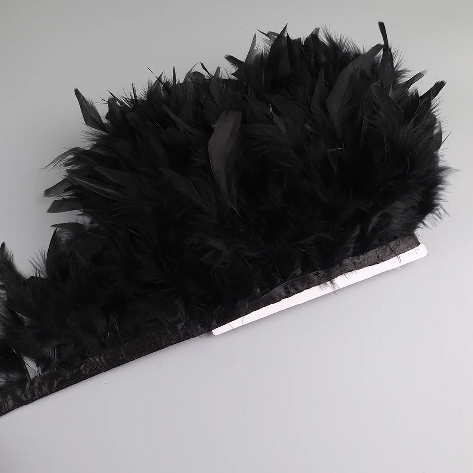 10-15cm Marabou Feathers Trim DIY Wedding Turkey Feather Ribbon Crafts Sewing Clothing Party Plume Handmade Home Decor
