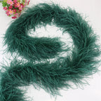 6 Layer Ostrich Feathers Boa Wedding Accessories Plumas De Faisan 2 Meters Clothing Plume Art and Craft Supplies Party Dresses