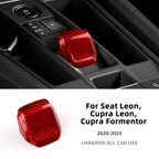 Carbon Fiber Gear Shift Knob Trim for Seat Leon MK4/Cupra Leon/Formentor 2020-2025