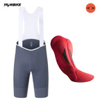 YKYWBIKE Men's Cycling Bib Shorts with Italy MITI Straps Road Bike Bib Pants Belgium and Interface Padded Bicycle Shorts MTB Pro