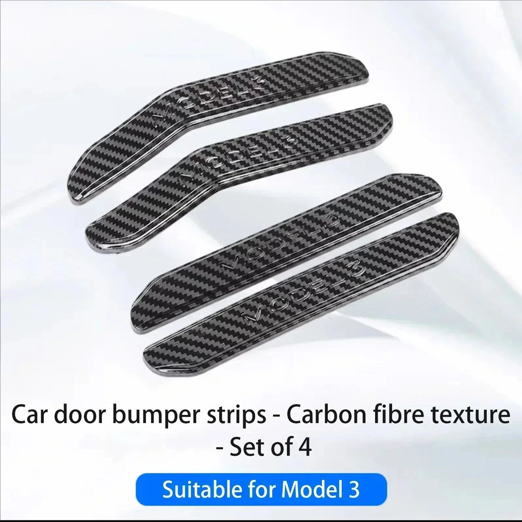 4PCS For Tesla Model 3 Y Juniper Highland 2025-2020 ABS Car Door Edge Stickers Anti-collision Strip Protection Decal Accessories