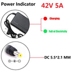 48V/60V/72V Charger 2A/5A Lithium-ion Battery Pack Charger 54.6V/67.2V/84V Intelligent Fast Charging EU Plug With Cooling Fan