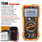TY T58A/B  NCV Digital Multimeter 9999 words Auto Ranging AC/DC voltage meter Flash light Back light Large Screen like RM113D