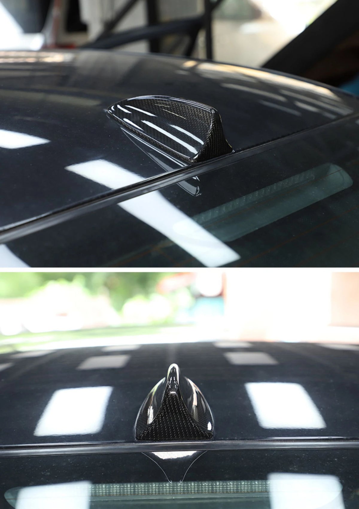 BMW 3/5/7 Series Antenna Protection Cover Carbon Fiber Style Trim Accessory
