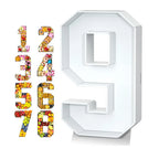Food Fillable Number Shaped Sweets Flower Candy Cupcake Container Box for Wedding Anniversary Birthday Party Baby Shower Decore