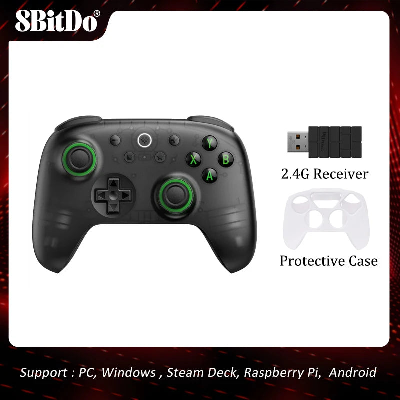 8BitDo Ultimate 2C Wireless Controller Gamepad With Hall Joystick for PC Windows 10/11 Steam Deck Raspberry Pi Android
