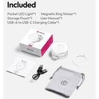Ulanzi LM23 Magsafe Pocket LED Light Foldable Video Light 360 Adjustable 2500-8500K Bi-color for Iphone 17 16 Android Phone Live