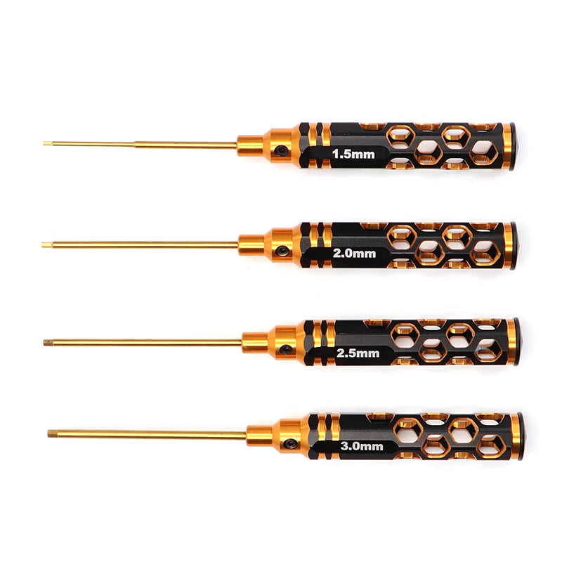 4pcs 1.5mm 2.0mm 2.5mm 3.0mm Hex Screw Driver Screwdriver Set for Racing Drone Helicopter Cars Boat RC Parts