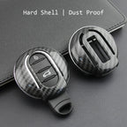 Carbon Fiber Car Key Fob Cover Case Chain Ring For Mini Cooper S One Countryman Clubman F54 F55 F56 F57 F60