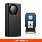 Awapow Wireless Vibration Bike Alarm With Remote Control Anti-Theft Door And Window Alarm 110dB Loud Home Bicycle Security