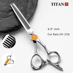 Titan Barber Hair Scissors Professional Grade Hairdressing Shears for Stylists Cutting Thininng CNC Japan Steel Hair Scissors