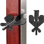 Portable Door Lock for Travel & Hotel, Privacy Anti-Theft Door Stopper, Black/Gold