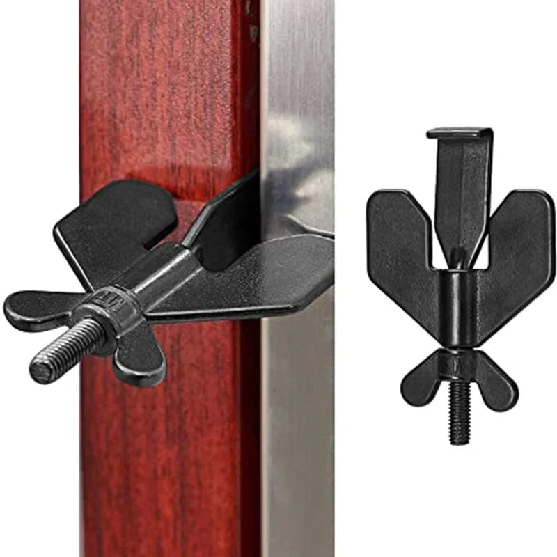 Portable Door Lock for Travel & Hotel, Privacy Anti-Theft Door Stopper, Black/Gold