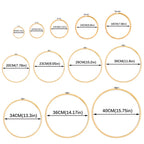 10pcs/Set 10-40cm Wooden Embroidery Hoops Frame Set Bamboo Embroidery Hoop Rings For DIY Cross Stitch Needle Craft Tool