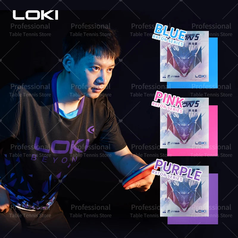 2025 New Loki RXTON 5 Color Series Table Tennis Rubber for Racket Sticky Pimples-in ITTF Approved Pink Rubber Ping Pong Rubber
