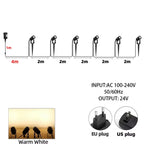 Led Garden Lights Outdoor Lawn Lamp Safety Low Voltage Street Lights IP65 Waterproof 2/4/6/12 in 1 Landscape Lighting Warm White