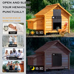 Aluminum Automatic Chicken Coop Door with Waterproof Large Display Timer Electric Chicken Duck Door Intelligent Pinch Protection