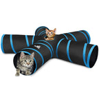 Pawaboo Cat Toys Cat Tunnel Tube Extensible Collapsible Play Tent Interactive Toy Maze Cats House with Balls and Bells for Cats