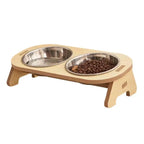 Pet Feeder Double Cat Food Bowl with Anti-Knockover Design Dog Water Feeding Container Cat Food Bowl Stander pet products