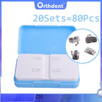 Orthdent 80Pcs/ 20Sets Dental Orthodontic Bondable Buccal Tubes Monoblock Single Non-Convertible Roth MBT 0.022 Dentistry Tool