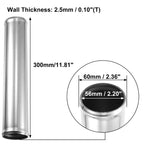 uxcell Aluminum Intercooler Pipe Straight Tube 300mm Length, OD 38mm (ID 33mm)