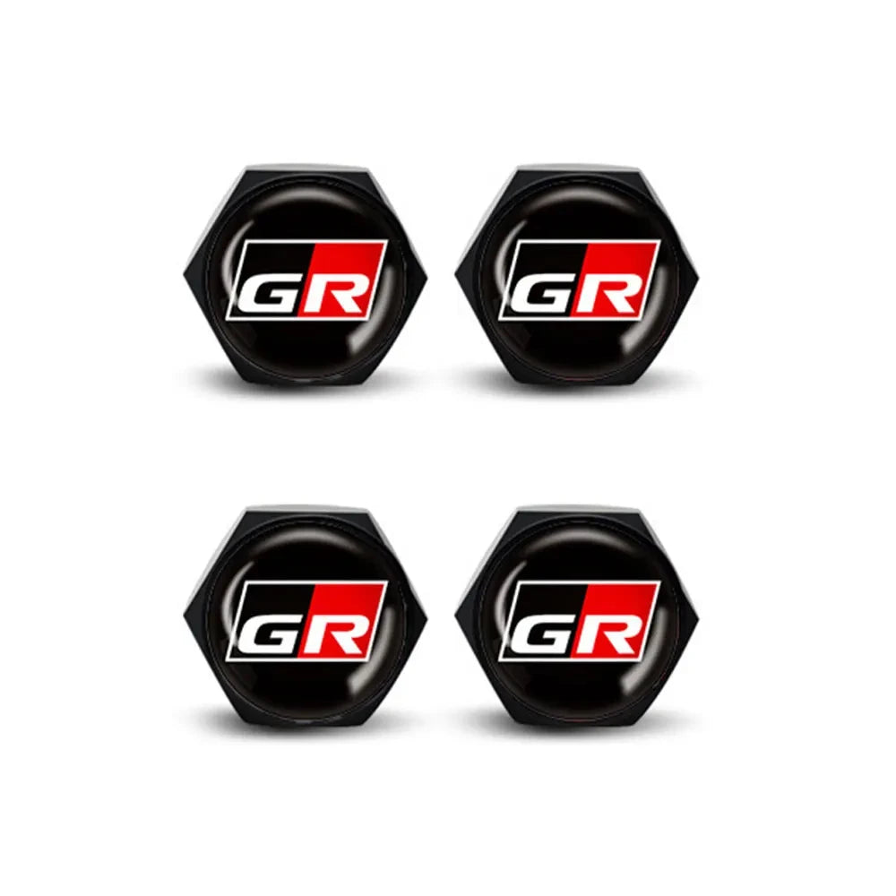 4pcs/set For Toyota GR Car Flag Metal Screws License Plate Bolts Auto Accessories For Toyota GR Gazoo Racing British Flag