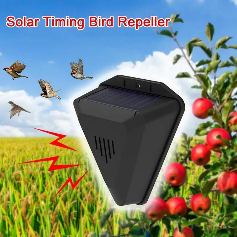 NEW Solar Timer Bird Repeller With 13 Sound Waterproof Bird Repellent Alarm Outdoor Crop Orchard Protection Animal Deterrents