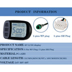 24V 36V 48V Intelligent KT LCD LCD5 DISP Ktlcd5 Control Panel Display Electric Bicycle Bike Parts KT Controller