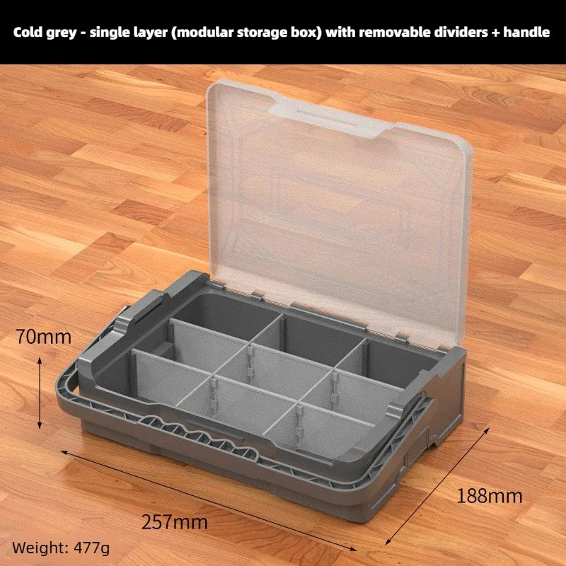 BAOLIAN Combined Parts Storage Multi-grid Screw Placement Plastic Small Box  Electronic Component Storage Case Garage Organizer