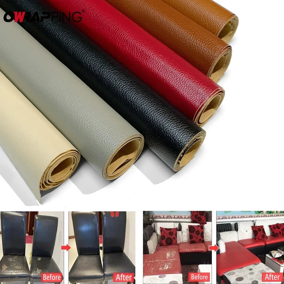 50x137cm Leather Adhesive Sheet Chair Leather Repair Tape Self-adhesive Waterproof Stickers Upholstery Car Vinyl Patch Sticker