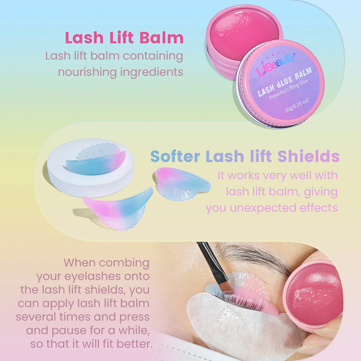 Libeauty Lash Lift & Brow Lamination Kit 10ml Total, Lifting 5ml + Setting 5ml
