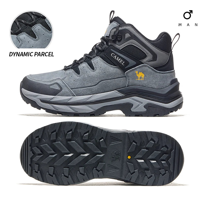 GOLDEN CAMEL Outdoor High-top Hiking Shoes Men Women Wear-resistant Non-slip Climbing Boots Thick-soled Sports Shoes 2025 Winter