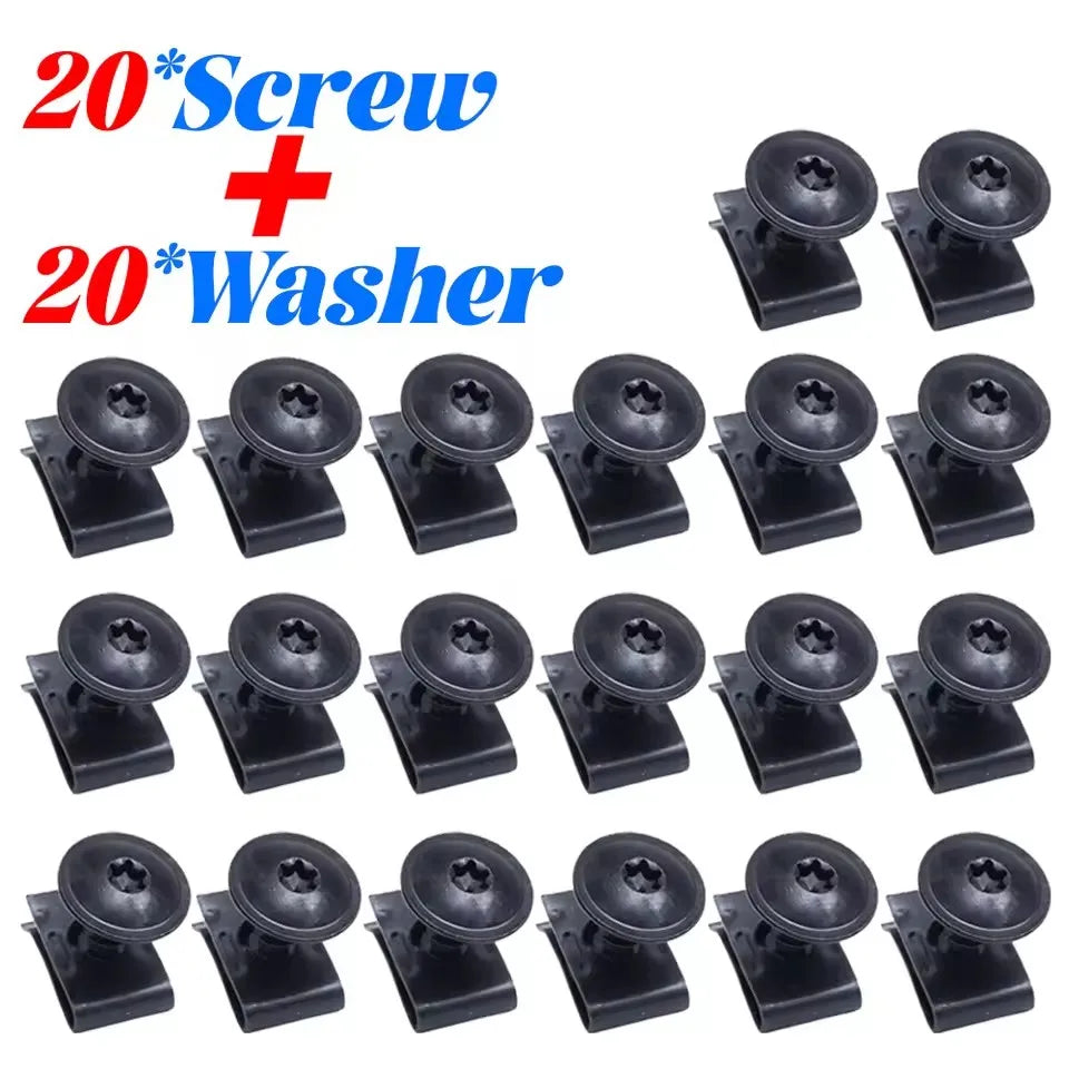 200/20pcs Car Self-tapping Screw Fasteners Auto Metal U-shaped Spacers Self-Tapping Screws Kit Car Modification Accessories