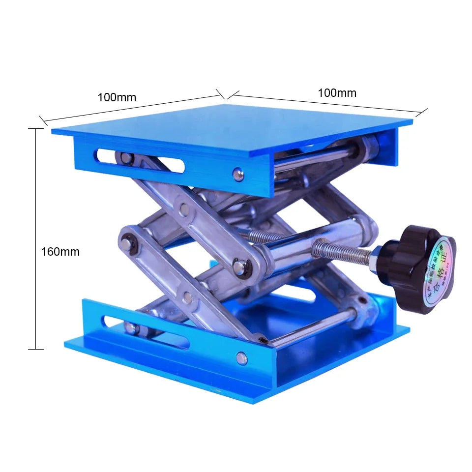 Lift Table 4'x4' Lab Plate Jack Scissor Stand Platform Router Workbench Table Woodworking Lift Laboratory Carpentry Tools