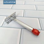KAMPFE aluminum Double Edge Manual Shaver with Non-Slip Razor Grip Light Weight Safety Razor gifts for men.