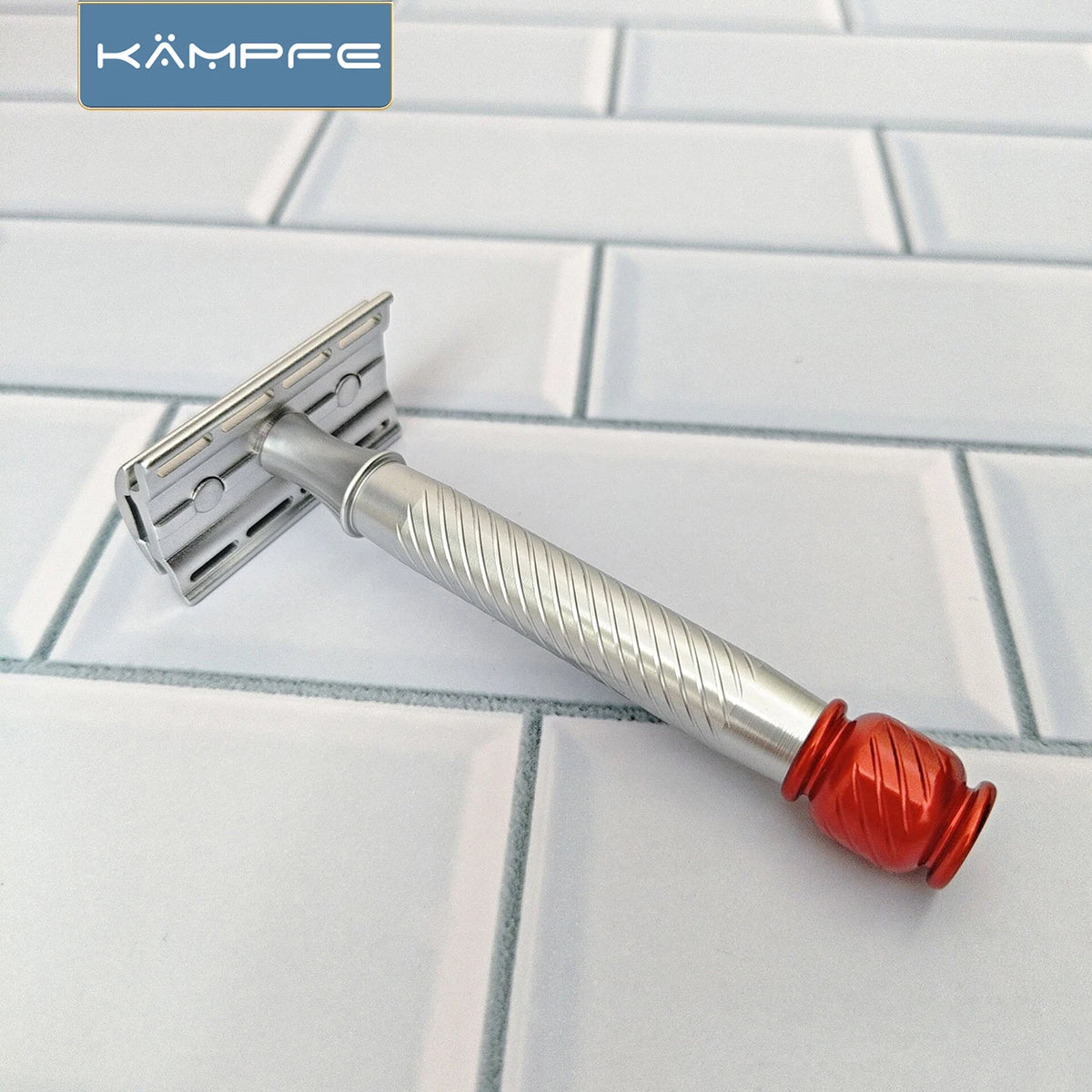KAMPFE aluminum Double Edge Manual Shaver with Non-Slip Razor Grip Light Weight Safety Razor gifts for men.