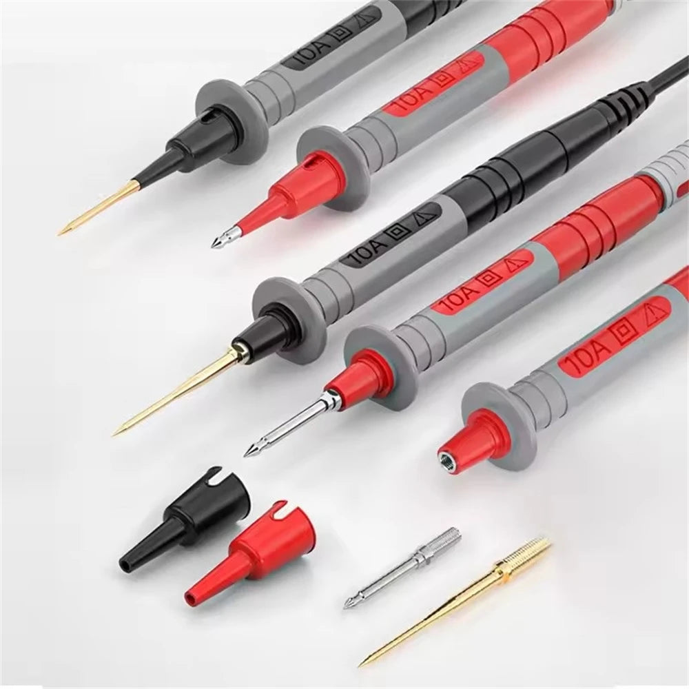 Cleqee P1033B Automotive Multimeter Test Leads Kit with Wire Piercing Puncture Probes 4mm Banana Plug Test Leads Test Probes