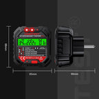 Habotest HT107 Pro Socket Tester A Comprehensive Tool for Voltage, RCD 30mA, UK/EU Plug Grounding, Zero Line, Polarity and Phas