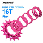 TANKE Single Speed Flywheel Conversion Kit HG Cassette Cog 7075 Aluminum 15T-18T