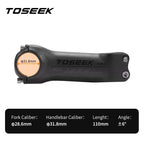 TOSEEK K04 Black Matte Carbon Fibre Stem MTB Bike Road Mountain Bicycle Stem 31.8mm Handlebar Stems 70/80/90/100/110/120/130mm